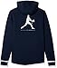 Lacoste Men's Long Sleeve Hoodie with Novak Back Graphic Sweatshirt, SH6683, Navy Blue/White, Medium