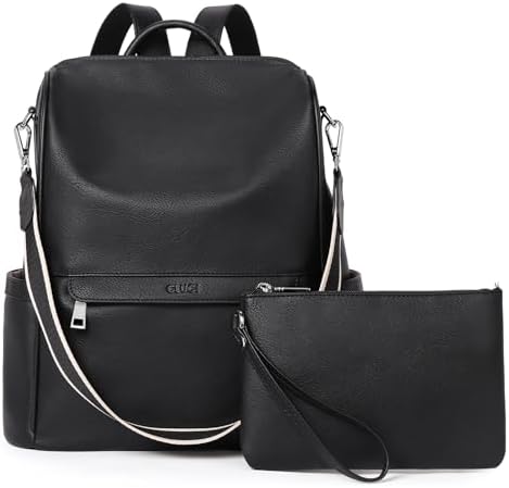 6601 Leather Backpack Purse Fashion Tassel Shoulder Bags Designer Large Amazon.com: Uromee Travel Backpack Purse for Women Vegan  main image 4