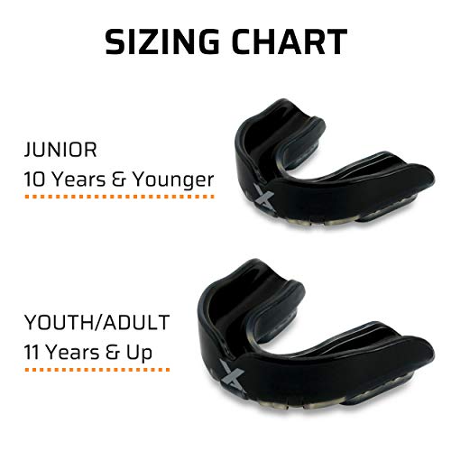 XCELER8 Athletics Kid Mouth Guard for Sports Custom Fit Chew Resistant Protection Youth Mouth Guard for Football, Boxing, MMA, Hockey, Lacrosse, JJU, Wrestling & More | Comes with Vented Case
