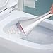Toilet Bowl Brush and Holder, Creative Toilet Brush Set with Stainless Steel Base (Silver)