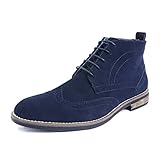 Bruno Marc Men's URBAN-02 Navy Classic Suede Leather Lace Up Oxfords Desert Boots Size 13 M US