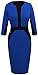 Homeyee Stretch Tunic Pencil Sheath Dress U837 (8, Blue)