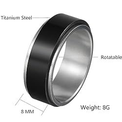 Udolfly Mens Fidget Rings Anxiety Rings for Men