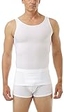 Underworks Mens Microfiber Compression Tank, Xlarge, White