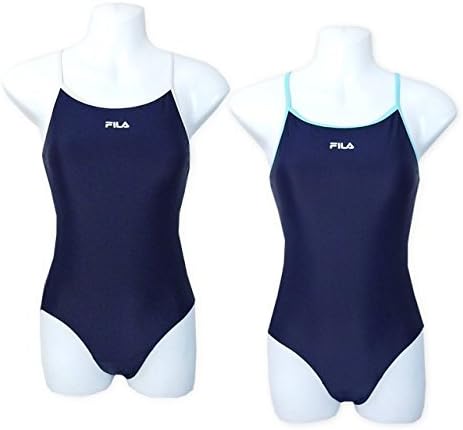 Amazon ネイビーxサックス 170cm 子供 スクール水着 スイムウエア Fila フィラ 女の子 ワンピース Yバック ブランドロゴ 女児 ジュニア 水着 通販