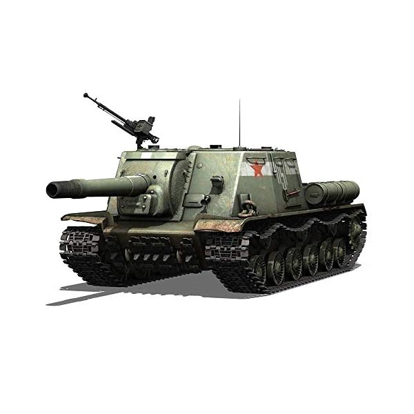 XHH Military Tank Puzzle Model Kits, 1/35 Scale Soviet ISU-152 Self_Propelled Assault Gun Tank Jigsaw Toys