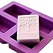 ESA Supplies 4 Cavities Rectangle Tree of Life Silicone Soap Bar and Resin Mold for DIY Soap Making