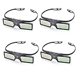 PERGEAR 4xG15-DLP 144Hz 3D DLP-Link Active Glasses for Optoma/BenQ/Acer/LG Projector