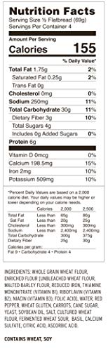 Daily Kneads Bread Whole Grain Veggie Flatbread (Red Pepper + Tomato & Basil + Sweet Beet, Variety 3-Pack) | 2 Vegetable Flatbreads per pack, 6 flatbreads total (29.25 oz) | All-natural, non-GMO