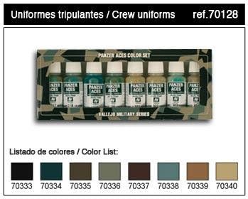 Panzer Aces Color Paint Set #5 17ml Bottle Acrylic (8 Colors: #333-340)