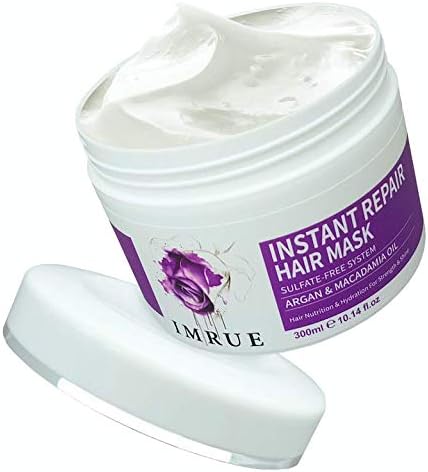 Hydrating Argan and Macadamia Oil Hair Mask and Deep Conditioner for Dry and Damaged Hair, 10.14 fl.oz