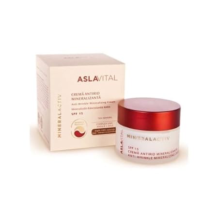 ASLAVITAL MINERALACTIV, Anti-Wrinkle Mineralizing Cream SPF 15 (Original Formula, With Organic Goji Berry Extract and 100% Na