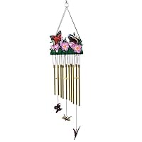 Cadona International, Inc Monarch Butterflies 24 inch Resin Stone Flat Design Indoor Outdoor Wind Chimes