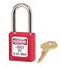 Master Lock 410KARED Keyed-Alike Safety Lockout Padlock, Red primary