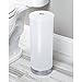 iDesign Aria Plastic Toilet Tissue Roll Reserve Organizer for Bathroom, Vertical Free Standing Compact Organizer, Holds 3 Rolls of Toilet Paper, Clear