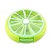 Tmarton 1PC Cute Fruit Style Green Travel 7 Compartment Weekly Pill Storage Case Box Medicine Rotation Holder Dispenser Organizer Container