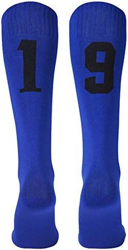3street Unisex Athletic Knee High ID Socks Team Number Sports Sock for Soccer Basketball Baseball Lacrosse 1 Pair