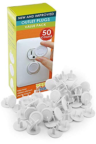 image for Outlet Covers Babyproofing 50-Pack by Wappa Baby | Safe & Secure Elect