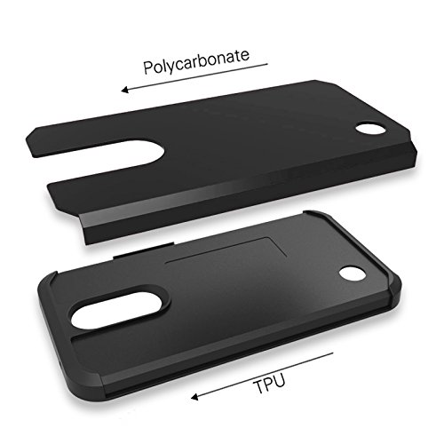 LG K20 V K20V Case, LG K20 Plus Case, LG K20 Case, LG Harmony Case, LG Grace LTE Phone Case, OEAGO Hybrid Shockproof Drop Protection Impact Rugged Case Armor Cover - Black