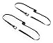 PowerTye 1in x 8ft Lashing Strap with Cam Buckle and Protective Rubber Pad- Made in USA - 200 lb. Working Load Limit / 600 lb. Breaking Strength - Black - 2-Pack