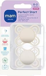 MAM Perfect Start Soothers 0-2 Months 2 Pack with Travel Steriliser Case view 2
