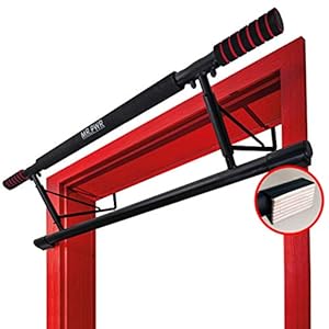 riijk 3-in-1 premium deurpost optrekstang , ook ondersteuning voor dips & push-ups, + 20 cm hoogte voor volledige…