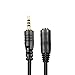 Electop 2.5mm Male OMTP to 3.5mm (1/8 inch) Female CTIA Stereo Audio Extension Cable, 4 Poles Audio Adapter, Support Mic/Headphone Function