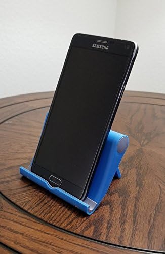 Ipad stand for bed desk kitchen mount adjustable for smartphones, cell phones and tablets, very portable and light (blue)