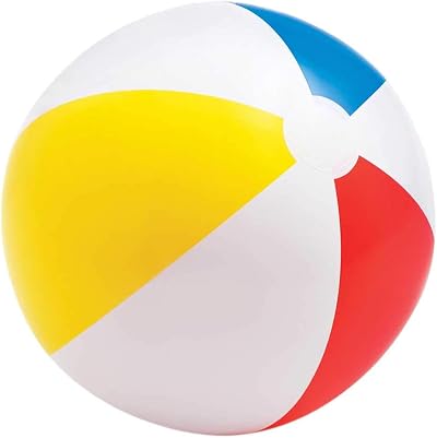 Intex 20 Inch Beach Ball Multicolor Fun Inflatable Pool Toy