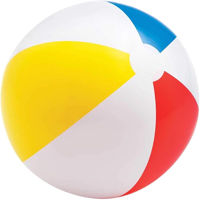 Intex 20 Inch Beach Ball Multicolor Fun Inflatable Pool Toy