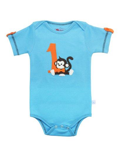 Monkey First Birthday Boys Bodysuit