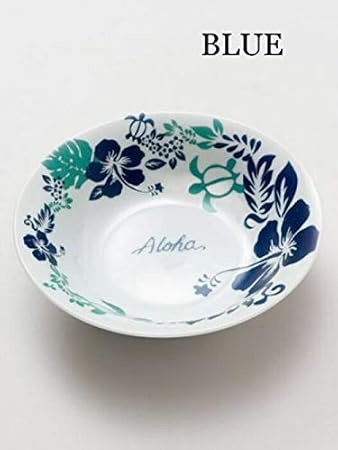 Amazon Blue ハワイアン ハイビスカス ホヌ柄 ボウル お皿 食器 Amazon Blue ハワイアン ハイビスカス ホヌ柄 ボウル お皿 食器