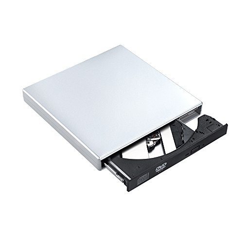 VicTsing USB External DVD-Reader with CD-RW Burner Drive, White