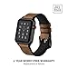 Mifa Compatible with Apple Watch Band 41mm 40mm 38mm Series 9 8 7 6 SE 5 4 3 Hybrid Sports Leather Vintage Dressy Bands Dark Brown Replacement Straps Sweatproof iwatch Nike Space Black
