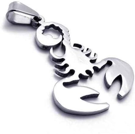 Rainy Jewel 316L Stainless Steel Necklace Wire Cutting Scorpion Poison Sting Pendant Necklaces 21080