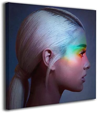 MyLoire Ariana Grande Durable Music Band Travel Canvas Prints Modern Home Decor for Bedroom Laundry Room Stretched and Framed 20"x20"
