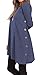 Comfy Flowy Swing Tunic Tops For Women With Buttons Decor Plus Size (XL, Dark Blue)