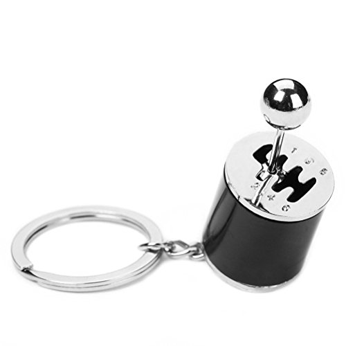 Auto Gear Keychain Model Gear Shift 6 Speed Gearbox Shape Pendant Ring Gift