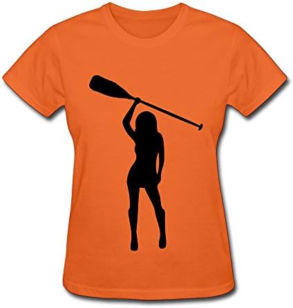 Rafting Chick Orange Womens Customize T-shirt