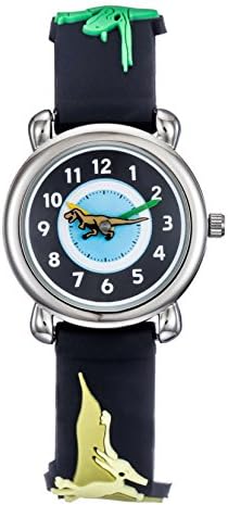 Vanyar Dinosaur Kids Time Teacher Quartz Wrist Watch black