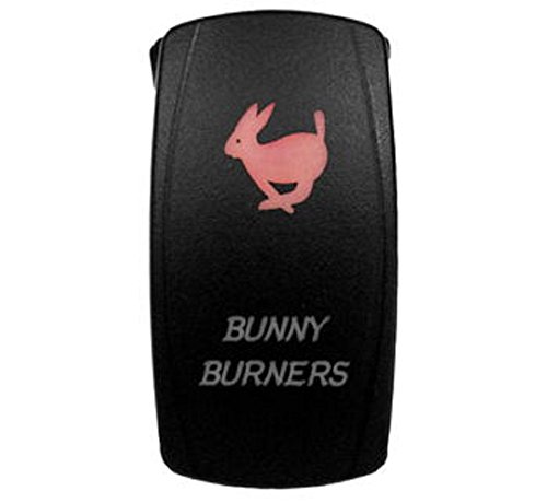 Orange Cycle Parts Red Laser Etched Dual LED UTV Bunny Burner on/off Switch DragonFire 04-0069