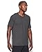 Under Armour Men's Charged Cotton V-Neck, Carbon Heather/Black, Medium