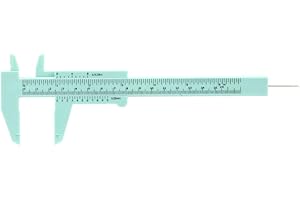 Plastic Vernier Caliper, 150mm High Accuracy Double Rule Scale Digital Vernier Caliper Measuring Tool for Student Office Jewe