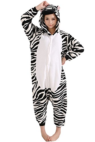 SPJ: Zebra Kigurumi Pajamas Warm Loungewear Onesie Cosplay Costume Unisex