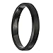 Frank S.Burton 4mm 6mm 8mm Mens Black Wedding Bands Tungsten Rings Matte Brushed Beveled Edge Comfort Fit