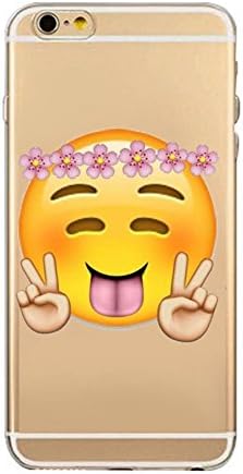 iPhone 6s Case,Bailun New Thin TPU Clear Soft Flexible Scratch-Proof Transparent Protective Case Emoji For iPhone 6/6s (4.7-Inch)