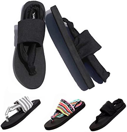 Donppa Womens Flat Sandals Flip Flops Yoga Sling
