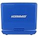 KORAMZI 7 inch Portable DVD Player with Rechargeable Battery, SD Card Slot and USB Port Swivel and Fold Portable DVD/CD/MP3 Player with Matching Color Headphones AC/DC Adapter (Blue)- PDVD777