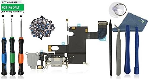 iPhone 6 Replacement Internal Charging Charge Port Flex Cable "Do-It-Yourself" Repair Kit - DIYMOBILITY (Gray (w/Expert Kit))