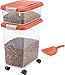 IRIS USA, Inc. 3- Piece Airtight Pet Food Storage Container Combo, Orange